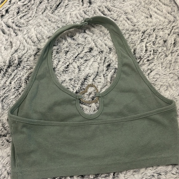 Green backless heart top - Picture 2 of 2